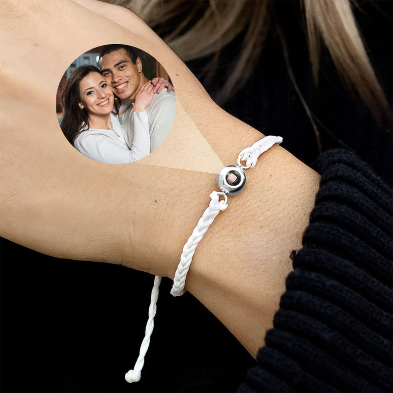 Pulseira entrançada com Foto Personalizada