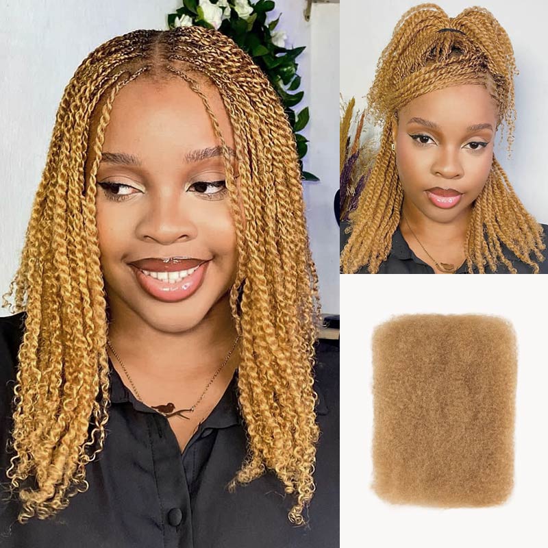 Extensões de cabelo em massa afro crespos para trançar cabelo humano Dreadlock