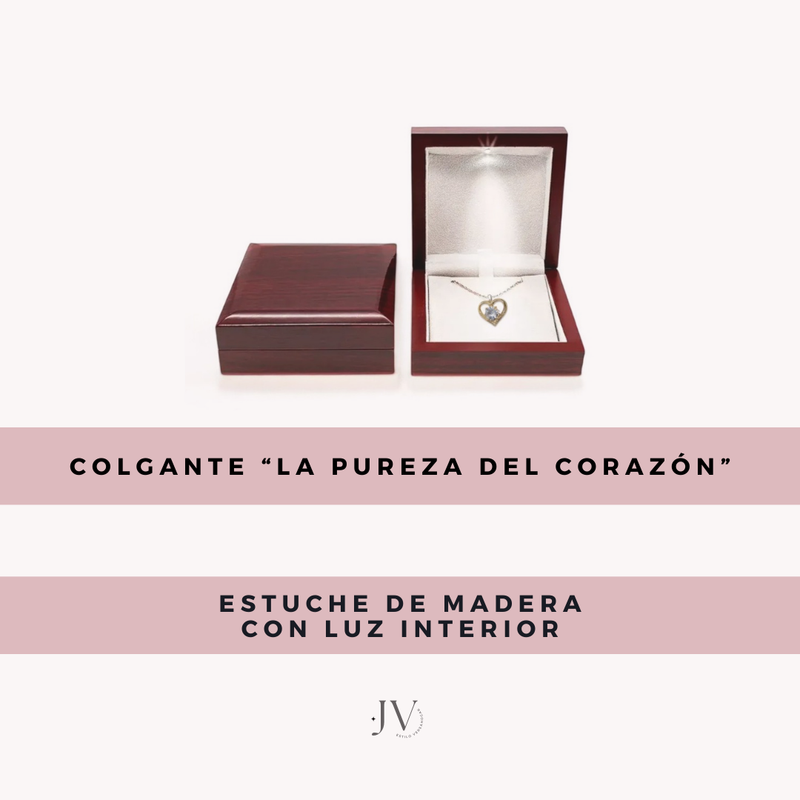 Conjunto de corrente e pendente 'A pureza do coração' | OFERTA 2x1