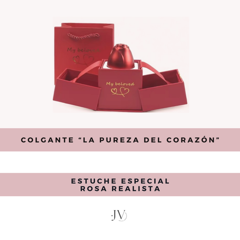 Conjunto de corrente e pendente 'A pureza do coração' | OFERTA 2x1