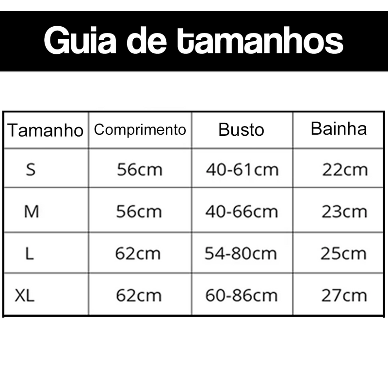 Camisola interior de compressão e emagrecimento