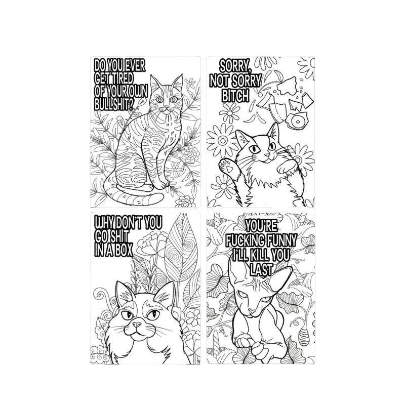 Livro engraçado para colorir de memes de gatinhos